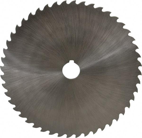 Value Collection - 8" Diam x 3/16" Blade Thickness x 1" Arbor Hole Diam, 48 Tooth Slitting and Slotting Saw - Arbor Connection, Right Hand, Uncoated, High Speed Steel, Concave Ground, Contains Keyway - Apex Tool & Supply