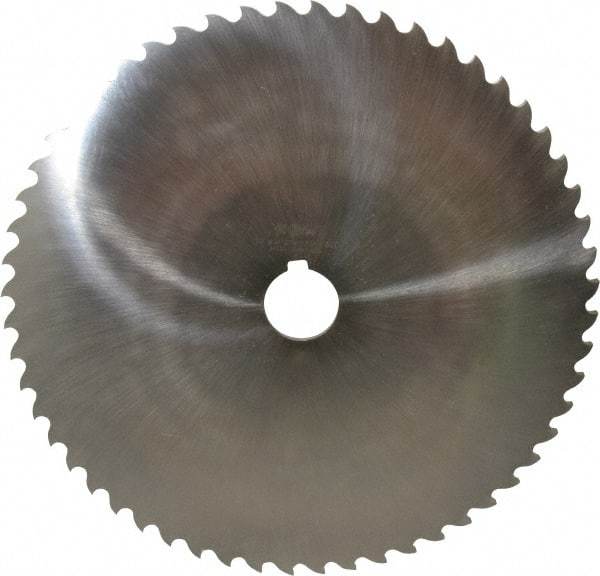 Value Collection - 10" Diam x 3/16" Blade Thickness x 1-1/4" Arbor Hole Diam, 56 Tooth Slitting and Slotting Saw - Arbor Connection, Right Hand, Uncoated, High Speed Steel, Concave Ground, Contains Keyway - Apex Tool & Supply