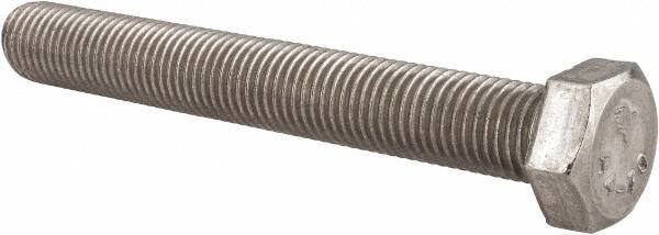 Value Collection - M16x2.00mm Metric Coarse, 120mm Length Under Head Hex Head Cap Screw - Fully Threaded, Grade 316 & Austenitic A4 Stainless Steel, Uncoated, 24mm Hex - Apex Tool & Supply