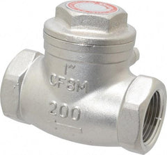 Sharpe Valves - 1" Stainless Steel Check Valve - FNPT x FNPT, 200 WOG - Apex Tool & Supply