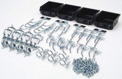 Triton - 64 Piece, Pegboard Hook Set - Zinc Alloy & Steel - Apex Tool & Supply