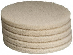 PRO-SOURCE - Polishing Pad - 15" Machine, White Pad, Polyester - Apex Tool & Supply