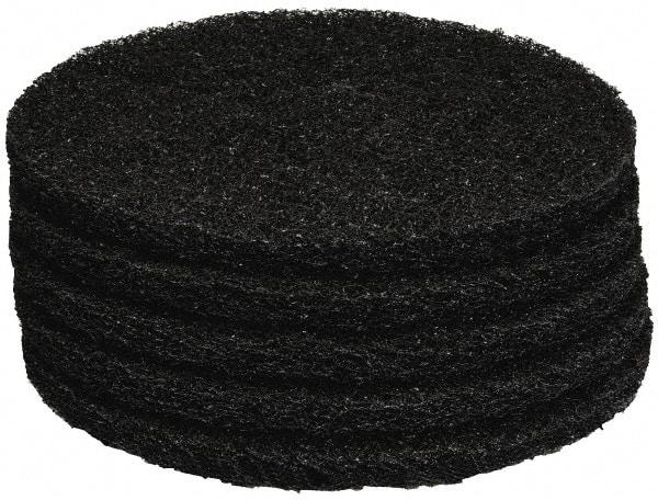 PRO-SOURCE - Stripping Pad - 14" Machine, Black Pad, Polyester - Apex Tool & Supply