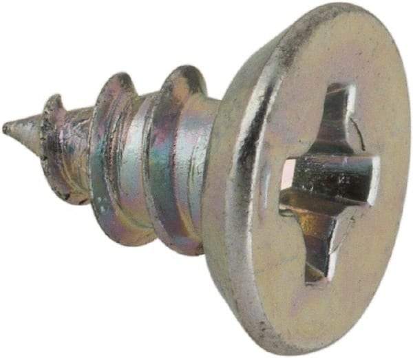 Value Collection - #6 Flat Head Phillips Sheet Metal Screw - Steel, 1/4" OAL, AISI 1016, ASME B18.6.3, ASME B18.6.4 & SAE J933, Grade 1016-1024 - Apex Tool & Supply