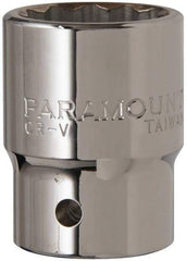 Paramount - 1-1/8", 3/4" Drive, Standard Hand Socket - 12 Points, 2-13/64" OAL - Apex Tool & Supply