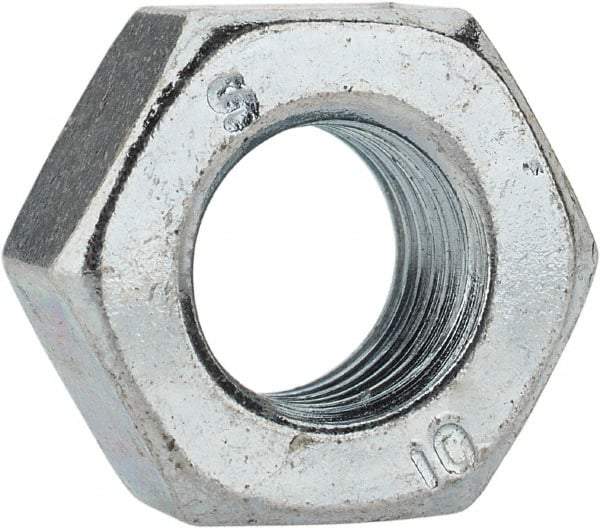 Value Collection - M8x1.00 Metric Fine Steel Right Hand Hex Nut - 13mm Across Flats, 6.5mm High, Zinc-Plated Finish - Apex Tool & Supply