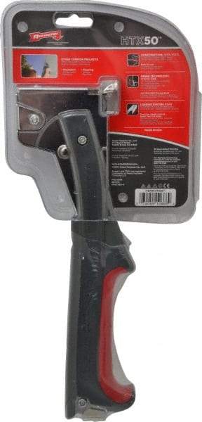 Arrow - Manual Hammer Tacker - 5/16, 3/8, 1/2" Staples, Silver & Gray, Steel with Chrome Finish - Apex Tool & Supply