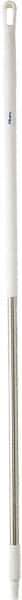 Vikan - 59 x 1-1/4" Aluminum Squeegee Handle - European Threaded Connection, White - Apex Tool & Supply