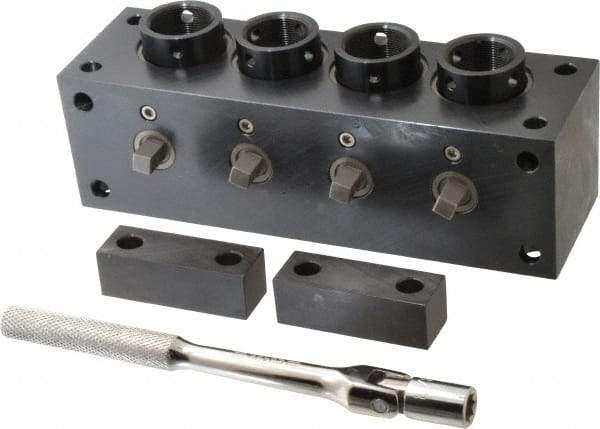 Yuasa - Series 5C, Horizontal Multi-Collet Chuck Block - Manually Activated, 3" Base Diam Width - Apex Tool & Supply