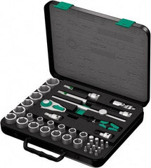 Wera - 38 Piece 1/2" Drive Socket & Bit Set - Comes in Molded Steel Case with High Density Foam Insert - Apex Tool & Supply