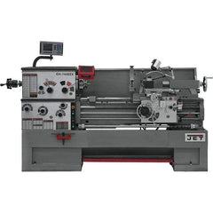 Jet - 14" Swing, 40" Between Centers, 230 Volt, Triple Phase Engine Lathe - 7MT Taper, 7-1/2 hp, 25 to 1,800 RPM, 3-1/8" Bore Diam, 40" Deep x 47" High x 97-1/2" Long - Apex Tool & Supply