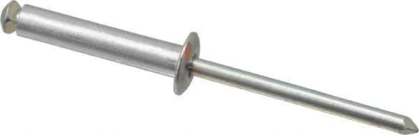 RivetKing - Dome Head Aluminum Peel Blind Rivet - Steel Mandrel, 0.157" to 0.69" Grip, 0.315" Head Diam, 0.165" Max Hole Diam, 0.787 to 0.826" Length Under Head, 5/32" Body Diam - Apex Tool & Supply