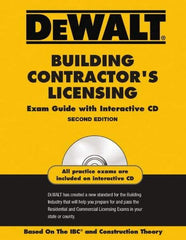 DeWALT - Building Contractors Licensing Exam Guide with CD-ROM Publication with CD-ROM, 2nd Edition - by American Contracotrs Exam Services, Pal Publications, 2008 - Apex Tool & Supply