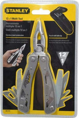 Stanley - 12 Piece, Multi-Tool Set - 6-1/2" OAL, 4-1/8" Closed Length - Apex Tool & Supply
