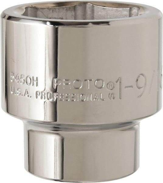 Proto - 1-9/16", 1/2" Drive, Standard Hand Socket - 6 Points, 2-1/4" OAL, Alloy Steel, Chrome Finish - Apex Tool & Supply