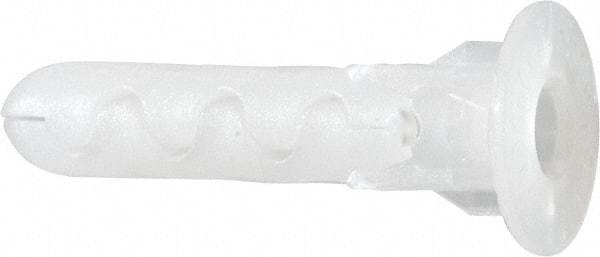 Toggler - 1/4" Diam, 1/4" Drill, 1-3/16" OAL, Plug Concrete Anchor - Plastic, Flange Head - Apex Tool & Supply