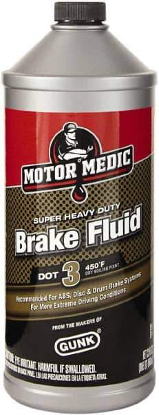 Motor Medic - 32 oz Super Heavy Duty Brake Fluid - DOT 3 Transportation - Apex Tool & Supply