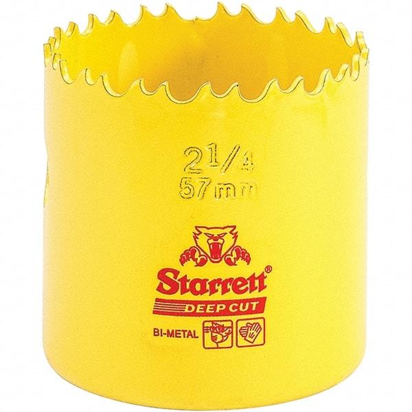 Starrett - 2-1/4" Diam, 2" Cutting Depth, Hole Saw - High Speed Steel Saw, Toothed Edge - Apex Tool & Supply