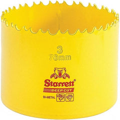 Starrett - 3" Diam, 2" Cutting Depth, Hole Saw - High Speed Steel Saw, Toothed Edge - Apex Tool & Supply