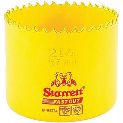 Starrett - 2-1/4" Diam, 1-5/8" Cutting Depth, Hole Saw - High Speed Steel Saw, Toothed Edge - Apex Tool & Supply