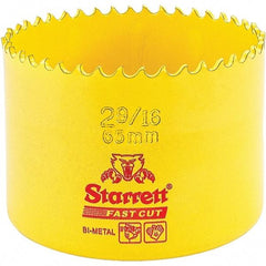 Starrett - 2-9/16" Diam, 1-5/8" Cutting Depth, Hole Saw - High Speed Steel Saw, Toothed Edge - Apex Tool & Supply