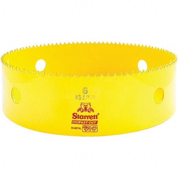 Starrett - 6" Diam, 1-5/8" Cutting Depth, Hole Saw - High Speed Steel Saw, Toothed Edge - Apex Tool & Supply