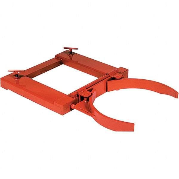 Wesco Industrial Products - 1,500 Lb Load Capacity, 55 Gal Drum Grab - 28" Wide x 4-3/4" High, Steel Wheels - Apex Tool & Supply