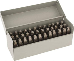 C.H. Hanson - 36 Piece, 1/4" Character Steel Stamp Set - Letters & Figures, Low Stress Round Face Dot - Apex Tool & Supply