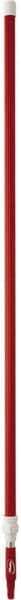 Vikan - 115 x 1-1/4" Aluminum Squeegee Handle - European Threaded Connection, Red, Telescoping - Apex Tool & Supply