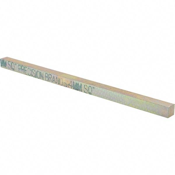 Precision Brand - 12" Long, Zinc Yellow Dichromate Key Stock - Oversized Key Stock - Apex Tool & Supply
