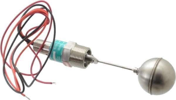 Gems Sensors - 1" Thread, 900 Max psi, 300°F Max, Liquid Level Side Mounted Float Switches - 0.9 Float SG, Stainless Steel Stem, Side Mounting Switch for Broad Range of Chemicals, N.O./N.C. Switch Logic - Apex Tool & Supply