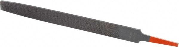 Simonds File - 8" Long, Bastard Cut, Flat American-Pattern File - Double Cut, 7/32" Overall Thickness, Tang - Apex Tool & Supply