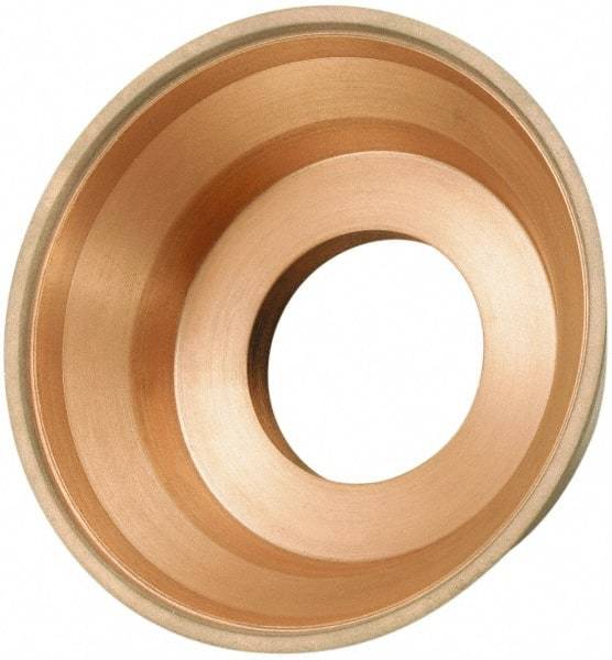 3M - 4" Diam, 1-1/4" Hole Size, 1-1/4" Overall Thickness, 320 Grit, Type 11 Tool & Cutter Grinding Wheel - Extra Fine Grade, Diamond, Resinoid Bond - Apex Tool & Supply