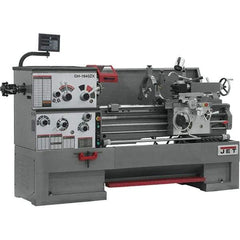 Jet - 16" Swing, 40" Between Centers, 230 Volt, Triple Phase Engine Lathe - 7MT Taper, 7-1/2 hp, 25 to 1,800 RPM, 3-1/8" Bore Diam, 40" Deep x 48" High x 97-1/2" Long - Apex Tool & Supply