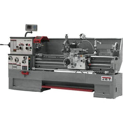 Jet - 18" Swing, 60" Between Centers, 230 Volt, Triple Phase Engine Lathe - 7MT Taper, 7-1/2 hp, 25 to 1,800 RPM, 3-1/8" Bore Diam, 40" Deep x 48.88" High x 116-1/2" Long - Apex Tool & Supply