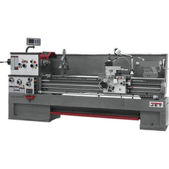 Jet - 22" Swing, 80" Between Centers, 230 Volt, Triple Phase Engine Lathe - 7MT Taper, 10 hp, 25 to 1,800 RPM, 3-1/8" Bore Diam, 40" Deep x 49" High x 136" Long - Apex Tool & Supply