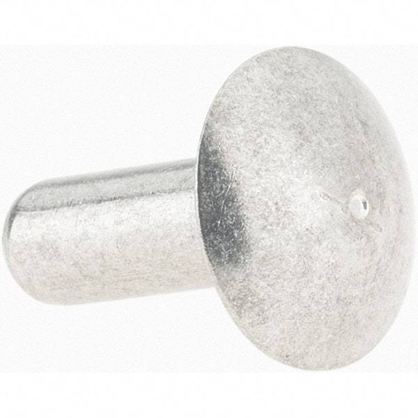 Value Collection - 3/16" Body Diam, Brazier Aluminum Solid Rivet - 1/2" Length Under Head - Apex Tool & Supply