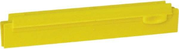 Vikan - 10" Rubber Blade Squeegee Refill - Double Edge, Yellow, Plastic Holder - Apex Tool & Supply