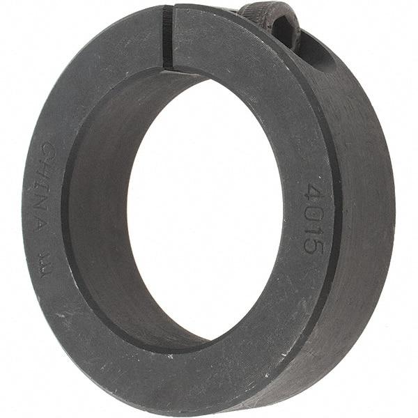 Value Collection - 40mm Bore, Steel, One Piece Clamp Collar - 2-3/8" Outside Diam - Apex Tool & Supply