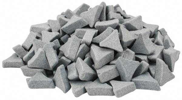 Burr King - Ceramic Carrier, Ceramic Abrasive, Polishing Tumbling Media - Tri-Star Shape - Apex Tool & Supply