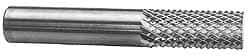 Accupro - 1/4" Diam, 1-1/8" LOC, End Mill End, Solid Carbide Diamond Pattern Router Bit - Right Hand Cut, 3" OAL, 1/4" Shank Diam, Use on Fiberglass, Phenolic - Apex Tool & Supply