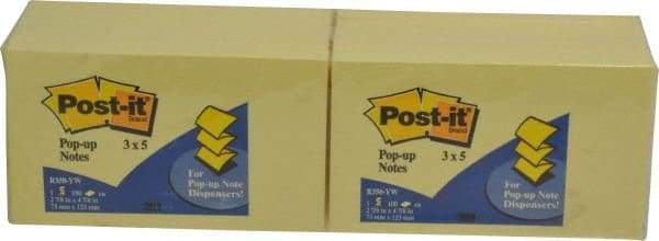 3M - 100 Sheet, 3 x 5", Note Pad/Writing Pad/Notebook - Yellow - Apex Tool & Supply