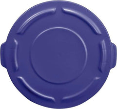 Rubbermaid - Round Lid for Use with 55 Gal Round Trash Cans - Blue, For Brute Trash Cans - Apex Tool & Supply