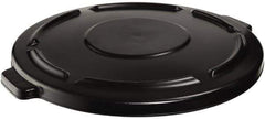 Rubbermaid - Round Lid for Use with 44 Gal Trash Cans - Black, Plastic, For 2643 Brute Trash Cans - Apex Tool & Supply