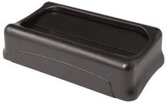 Rubbermaid - Rectangle Lid for Use with 23 Gal Rectangular Trash Cans - Black, Plastic, For Slim Jim Trash Cans - Apex Tool & Supply