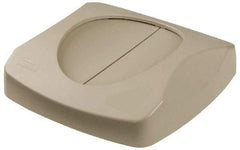 Rubbermaid - Square Lid for Use with 23 Gal Square Trash Cans - Beige, Plastic, For 3569-07 & 3569-88 - Apex Tool & Supply