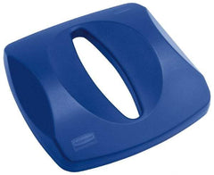 Rubbermaid - Square Lid for Use with 23 Gal Square Recycle Containers - Blue, Plastic, For 3569 - Apex Tool & Supply
