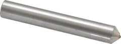 Made in USA - 1/4 Carat Natural Chisel Single Point Diamond Dresser - 2-1/2" Long x 3/8" Shank Diam, 60° Included Angle - Apex Tool & Supply