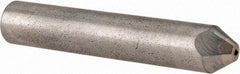 Made in USA - 1/4 Carat Natural Chisel Single Point Diamond Dresser - 2-1/2" Long x 7/16" Shank Diam, 60° Included Angle - Apex Tool & Supply