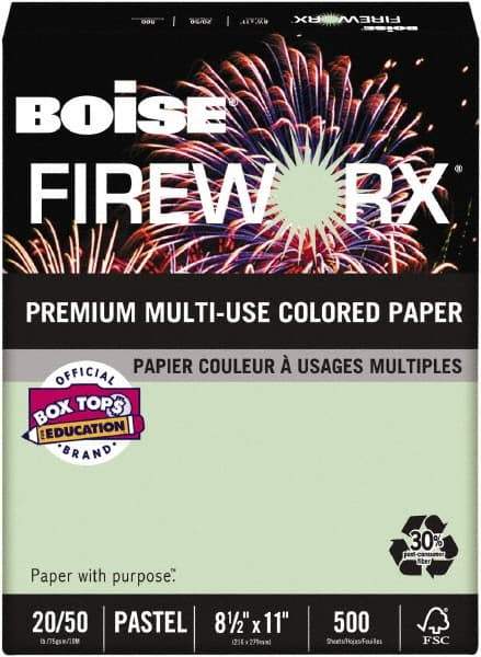 Boise - 8-1/2" x 11" Green Colored Copy Paper - Use with Laser Printers, Copiers, Plain Paper Fax Machines, Multifunction Machines - Apex Tool & Supply